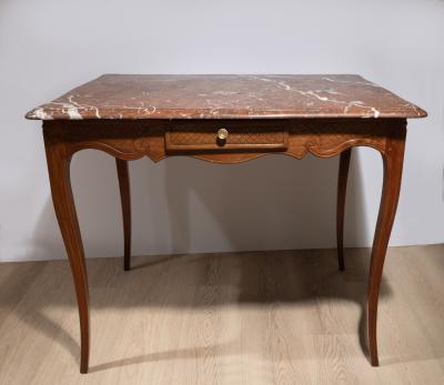 SMALL LOUIS XV PROVEN AL MARBLE TOPPED CENTRE TABLE
