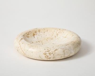 SMALL TRAVERTINE SHALLOW BOWL