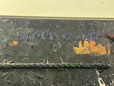 SO IT GOES MIXED MEDIA MODERN PAINTING