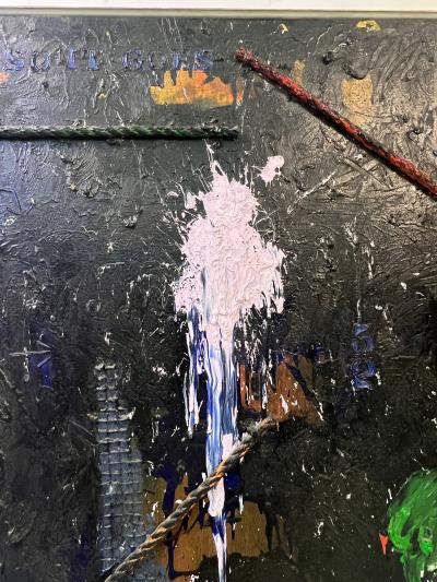 SO IT GOES MIXED MEDIA MODERN PAINTING