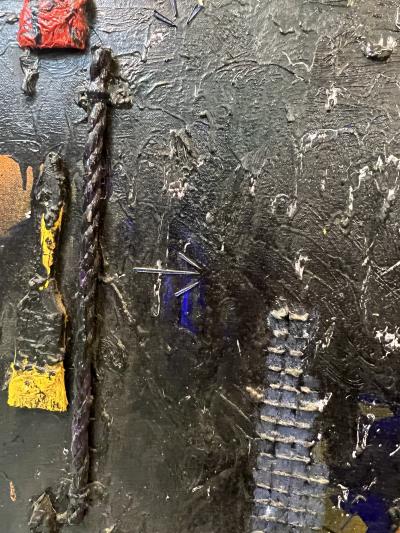 SO IT GOES MIXED MEDIA MODERN PAINTING