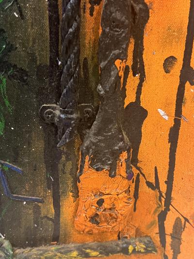 SO IT GOES MIXED MEDIA MODERN PAINTING