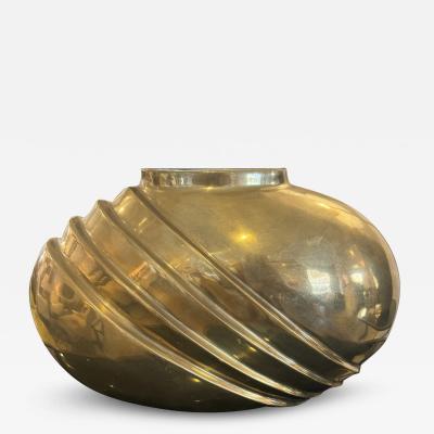 SOLID BRASS ART DECO VASE