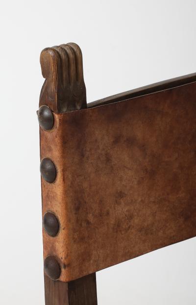 SPANISH LEATHER DINING CHAIRS Set of 2
