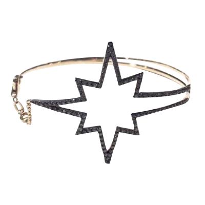 STAR BANGLE WITH CHAMPAGNE AND BLACK DIAMONDS