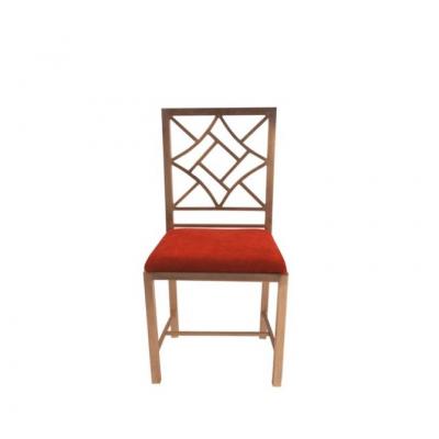 STEEL CHINESE CHIPPENDALE SIDE CHAIR
