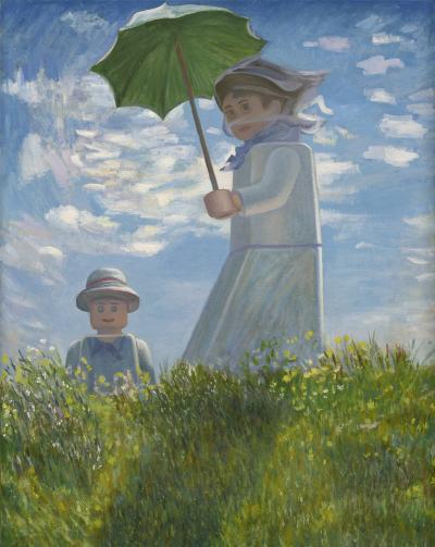 STEFANO BOLCATO Donna Con il Parasole de Claude Monet