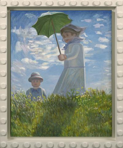 STEFANO BOLCATO Donna Con il Parasole de Claude Monet