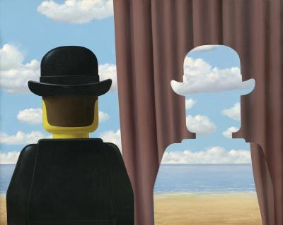 STEFANO BOLCATO La D calcomanie da Ren Magritte