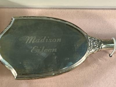 STERLING SILVER BABY BRUSH AND COMB IN GIFT BOX