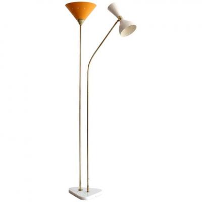 STILNOVO STYLE DOUBLE HEADED FLOOR LIGHT