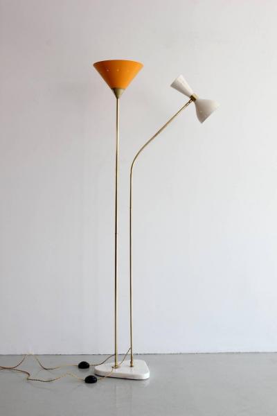 STILNOVO STYLE DOUBLE HEADED FLOOR LIGHT
