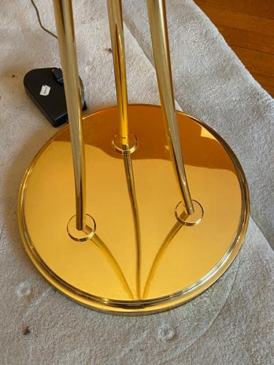 STUNNING MURANO GLASS AND BRASS FLOOR LAMP