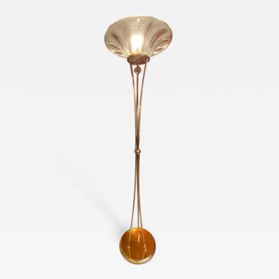 STUNNING MURANO GLASS AND BRASS FLOOR LAMP