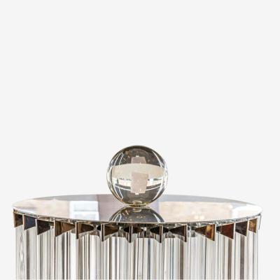 STUNNING MURANO TRIEDRI GLASS COLUMN FLOOR LAMP
