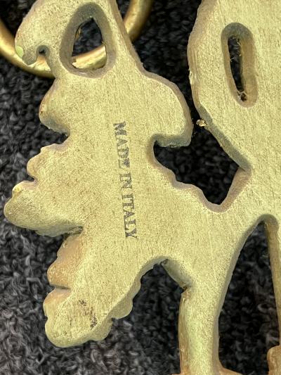 SUITE OF FANCY FOUR ITALIAN GOLD GREEN WOOD LEAF ACORN DESIGN SCONCES