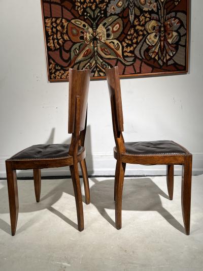 SUITE OF FOUR FRENCH ART DECO BURLWOOD CHAIRS