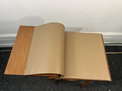 SUPERB ART DECO UNUSED CARVED WOMAN FLOWERS OAK SCRAPBOOK PHOTO ALBUM