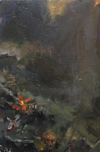 SUSANNA COFFEY Self Portrait with Fire Fighting 2014