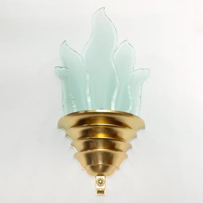SWEDISH ART DECO SCONCE WITH GLASS FLAMES