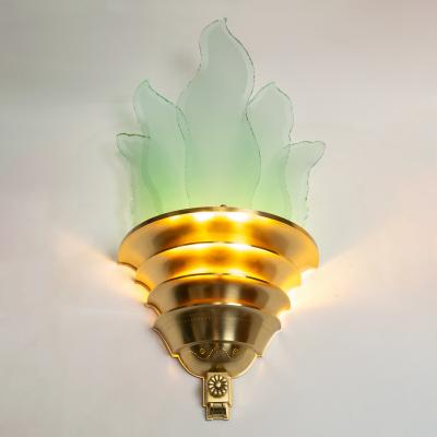 SWEDISH ART DECO SCONCE WITH GLASS FLAMES
