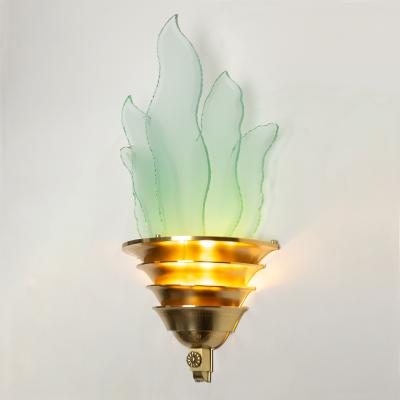SWEDISH ART DECO SCONCE WITH GLASS FLAMES