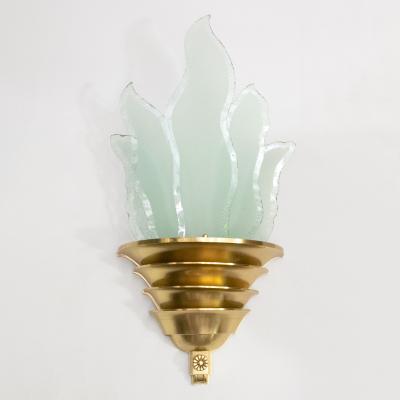 SWEDISH ART DECO SCONCE WITH GLASS FLAMES