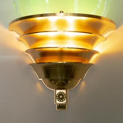 SWEDISH ART DECO SCONCE WITH GLASS FLAMES