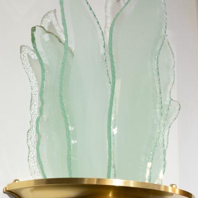SWEDISH ART DECO SCONCE WITH GLASS FLAMES