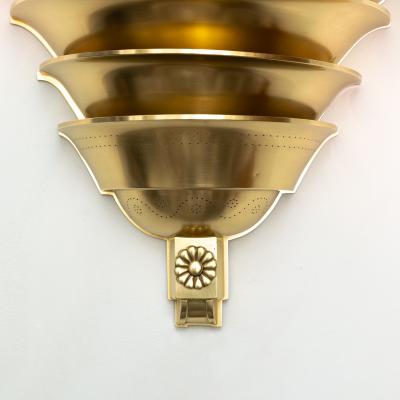 SWEDISH ART DECO SCONCE WITH GLASS FLAMES