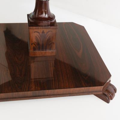 SWEDISH GRACE 1920S ROSEWOOD MARQUETRY TABLE WITH GILT DETAILS
