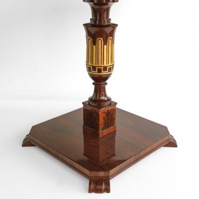 SWEDISH GRACE 1920S ROSEWOOD MARQUETRY TABLE WITH GILT DETAILS