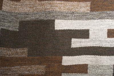 SWEDISH MID CENTURY FLAT WEAVE RUG IN HEATHERED WOOL 