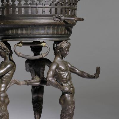 Sabatino de Angelis Bronze Pompeian Ath nienne Jardini re attributed to Sabatino De Angelis Fils