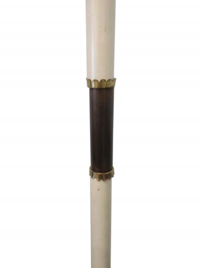 Sabino Fine Italian Modern Parchment Brass and Glass Floor Lamp 1950s