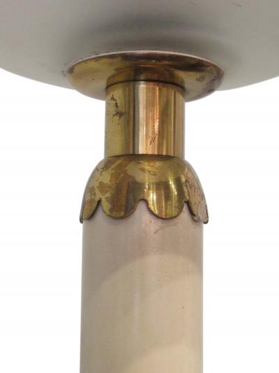 Sabino Fine Italian Modern Parchment Brass and Glass Floor Lamp 1950s