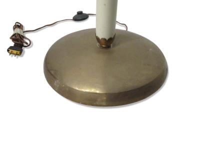 Sabino Fine Italian Modern Parchment Brass and Glass Floor Lamp 1950s