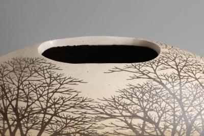 Saeki Moriyoshi Landscape Vase 2002