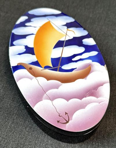 Sailboat in the Sky Art Deco Covered Box