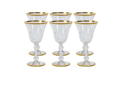 Saint Louis Crystal Gold Trim Tableware Service 12 People