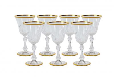 Saint Louis Crystal Gold Trim Tableware Service 12 People