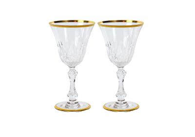 Saint Louis Crystal Gold Trim Tableware Service 12 People