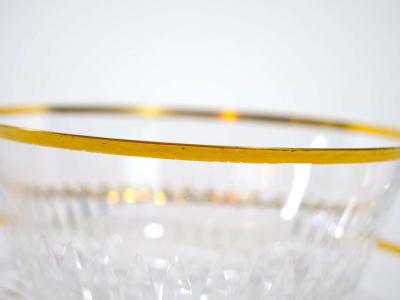 Saint Louis Crystal Gold Trim Tableware Service 8 People