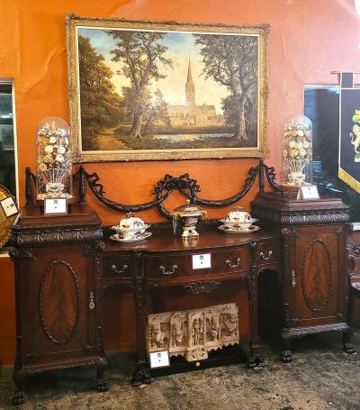 Salamon Hille Early 20C Exceptional Chippendale Irish Georgian Style Sideboard by S Hille