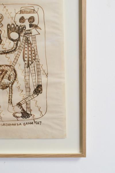 Saldanha da Gama drawing on paper 1960s 
