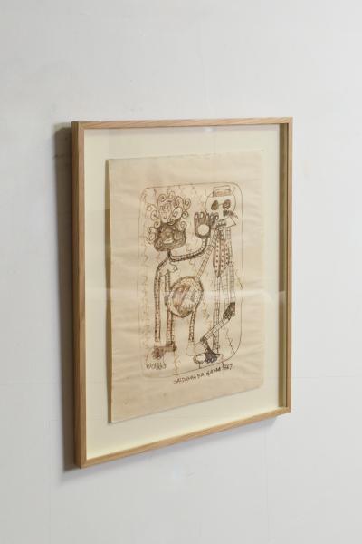 Saldanha da Gama drawing on paper 1960s 