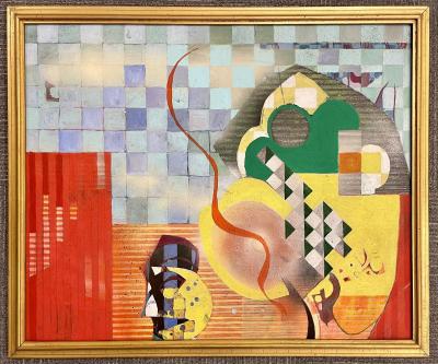 Sallie Whistler Marcucci Abstract Painting Titled Subconscious 