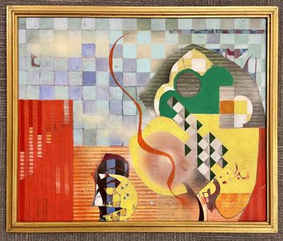 Sallie Whistler Marcucci Abstract Painting Titled Subconscious 