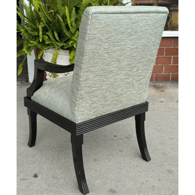 Sally Sirkin Lewis Art Deco J Robert Scott Black Lacquer Arm Chair