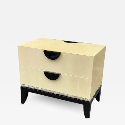 Sally Sirkin Lewis Art Deco Style J Robert Scott 2 Drawer Commode Nightstand